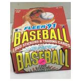1991 fleer baseball sealed wax box