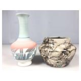 A lot of two pieces of pottery. First one is a