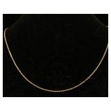 14k Gold Necklace, Tw 4.2g, Sz 22in Long