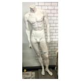 White male mannequin w/stand, headless, approx