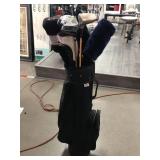 Golf Bag w/collection of clubs,  see photos