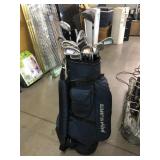 Golf Bag w/collection of clubs,  see photos