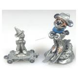 Hudson Pewter Skiing Mickey and Disney Sorcerer