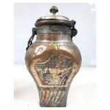 Antique Copper over Brass Hanging Vessel