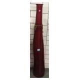 Tall Red glass vase, approx 39in tall