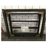 Grey framed Shelf, approx 36x30in