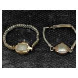 2 Vtg Bulova Bulova Wind-up Ladies Watches, One