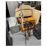 Camera Tripod and Fireplace Tool Set