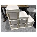 Staircase Style Tiered Shelf with Storage Bins -