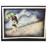 This artwork is a pop surrealist print by the