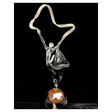 This is a contemporary hand blown art glass