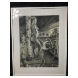 Artwork is titled wood nymph by artist Stewart