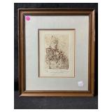 This framed artwork is a limited edition sepia