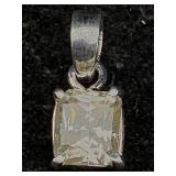 2.70cts Champagne Diamond Sterling Silver Pendant