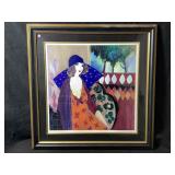 This framed artwork is a seriolithograph titled