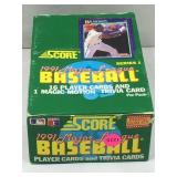1991 score baseball sealed wax box