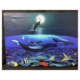 Vibrant color print of The Living Sea by artist