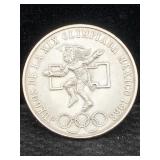 1968 .720 Silver 25 Pesos Olympic Games, Tw 22.5g