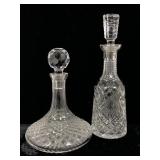2 Waterford Crystal Decanters