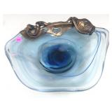 A vintage Filip Ravert, hand blown art glass bowl