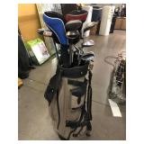 Golf Bag w/collection of clubs,  see photos