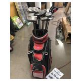 Golf Bag w/collection of clubs,  see photos