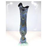 A vintage hand blown studio, art glass vase