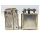 2 Vtg Lighters. The Golden Wheel Lift Arm Lighter