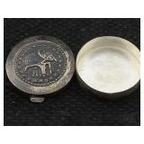 .800 Silver Pill Box, Tw 23g, Sz 1ï¿½xï¿½in