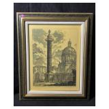 This framed artwork is a reproduction of Colonna