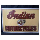 A vintage style rectangular advertising sign for