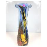 A vibrant vintage Marano style multicolored art