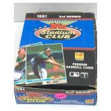 1991 topps stadium club baseball sealed wax box