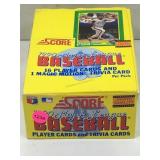 1990 score baseball sealed wax box