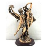 This is a classic style bronze, finish resin,