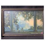 This is a vintage framed lithograph print of