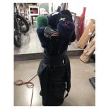 Golf Bag w/collection of clubs,  see photos