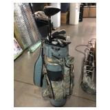 Golf Bag w/collection of clubs,  see photos