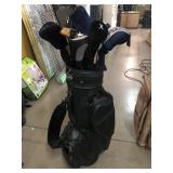 Golf Bag w/collection of clubs,  see photos
