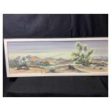 This is a vintage horizontal, framed desert,