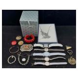 Assorted Quartz Watches W/necklace & More, Not