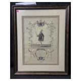This framed engraving is an 18th century plate
