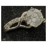 1.80cts White Diamonds Sterling Silver Ring, Tw