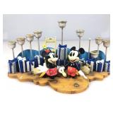 Disney Mickey & Minnie Hanukkah Menorah. Damaged,