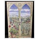 This decorative Tuscan landscape wall art