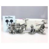 4 Hudson Pewter Disney Character Figures. Tallest