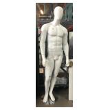 White male mannequin w/stand, approx 6ft tall