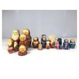 Large Collection Of Wood Nesting Dolls. Not All
