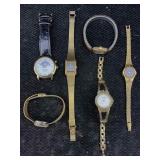 6 Quartz Watches W/elgin, Seiko, Relic & More, Not