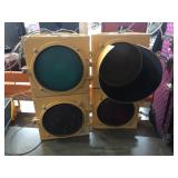 2-Dual light traffic lights, approx 20in tall